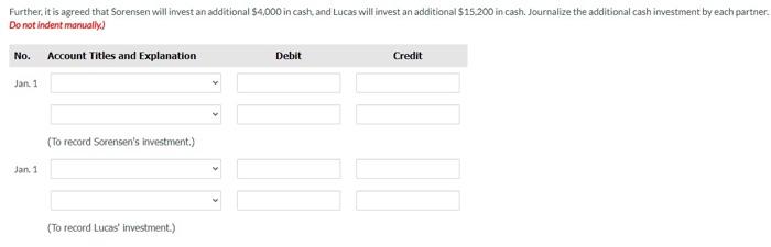 valuations for noncash assets. Date Accourt Tities and Explanation- aset. 1 (Trander