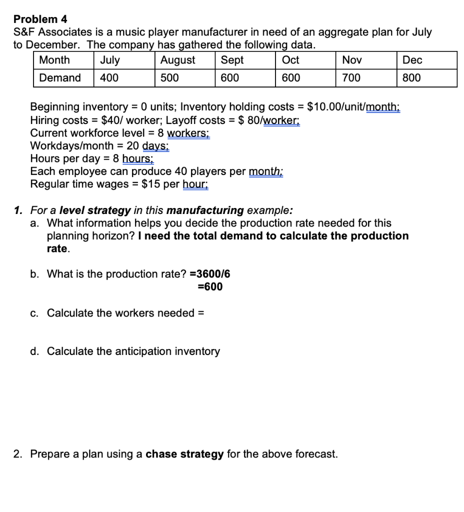 I need help with 1cd and 2 Problem 4 S\&F Associates is
