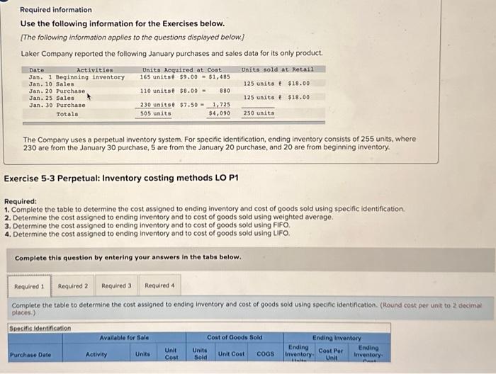  Complete the table to determine the cost assigned to ending inventory