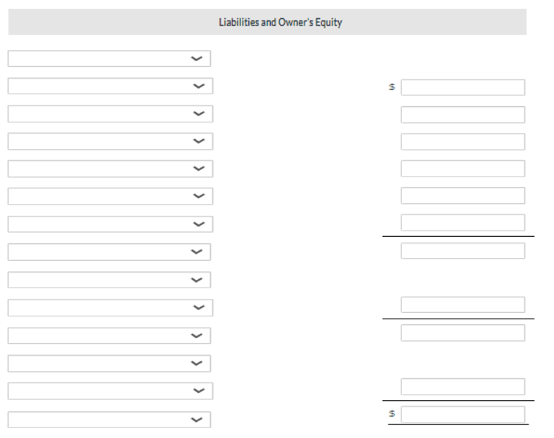 balance sheet. (List Current Assets in order of liquidity. List Property, Plant,