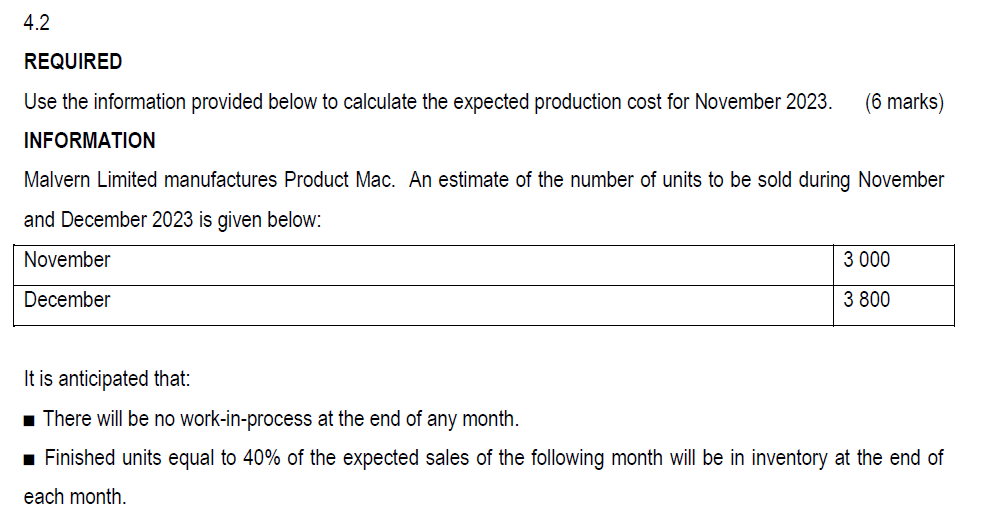 as follows: 5.1 The salary bill for December 2023 is R316 800,
