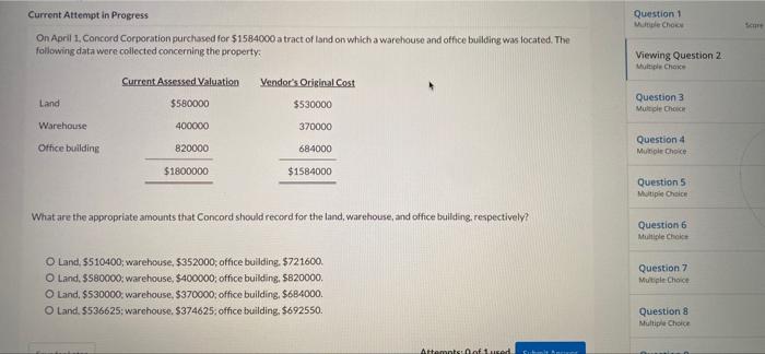 please help Current Attempt in Progress Question 1 Me Choice Sicure Viewing