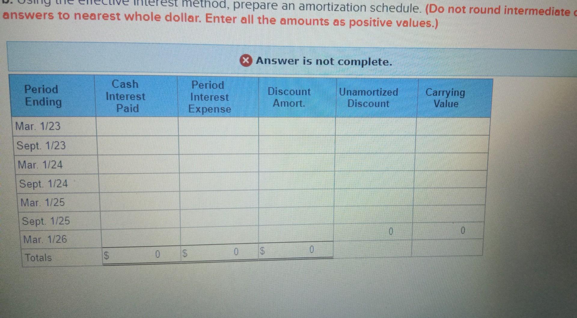 not round intermediate calculations. Round the final answer to nearest whole dollar.)
