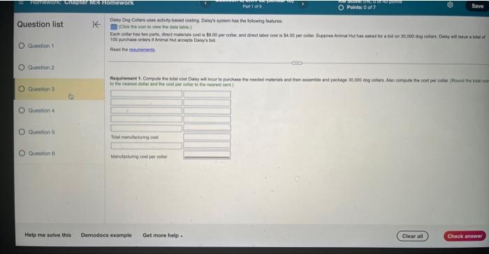 This question is broken down into multiple parts. Can you please help