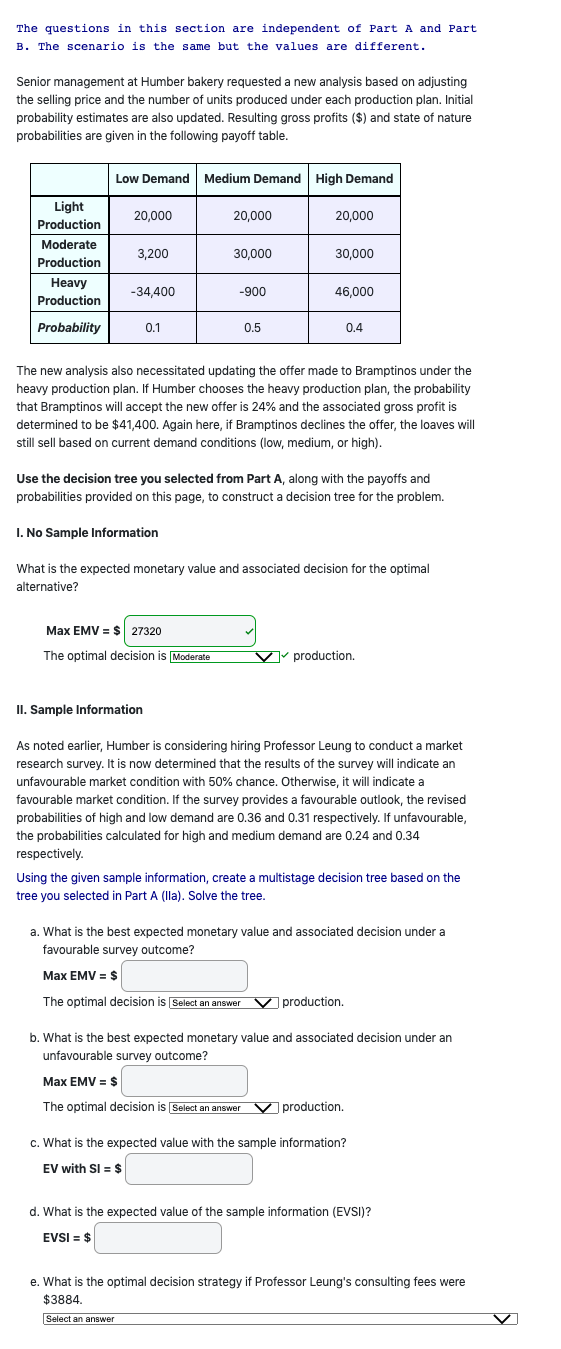  Need Help With Part B The questions in this section are