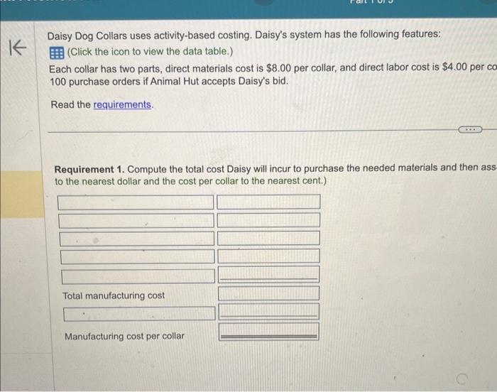 5 Dinal mandacherne onel Quastion 0 Data table Requirements 1. Compute the
