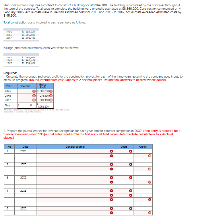 Star Construction Corp. has a contract to construct a building for