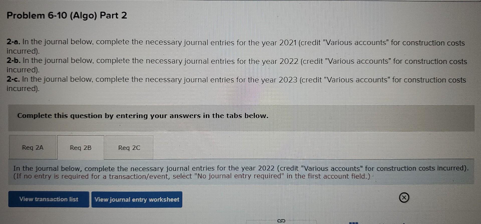 information applies to the questions displayed below.] In 2021, the Westgate Construction