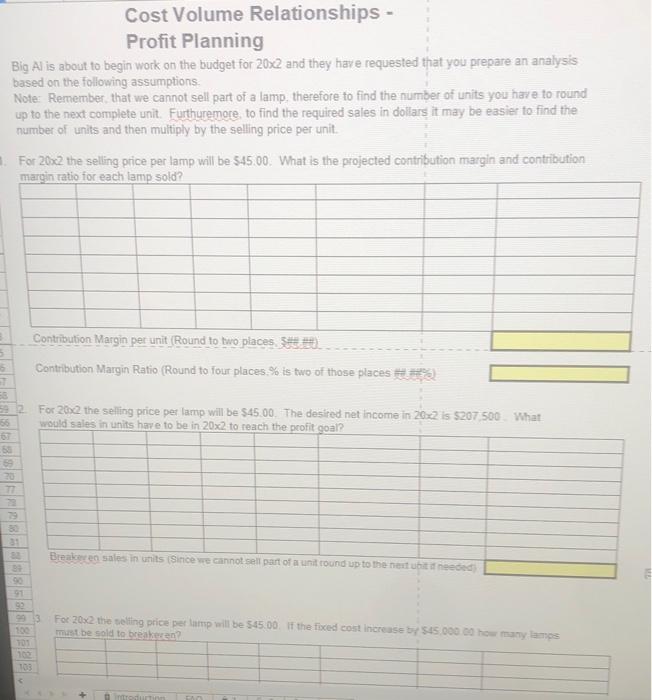 increases or decteases to urrent costs. The present costs to manufacture one