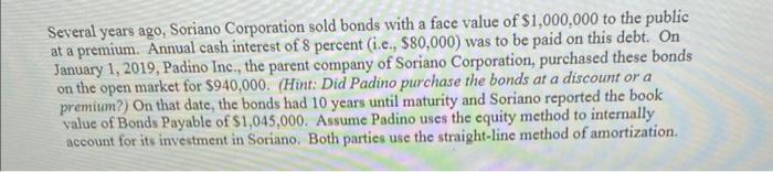 Do not prepare bonds payable amortization it has already been answered! Several