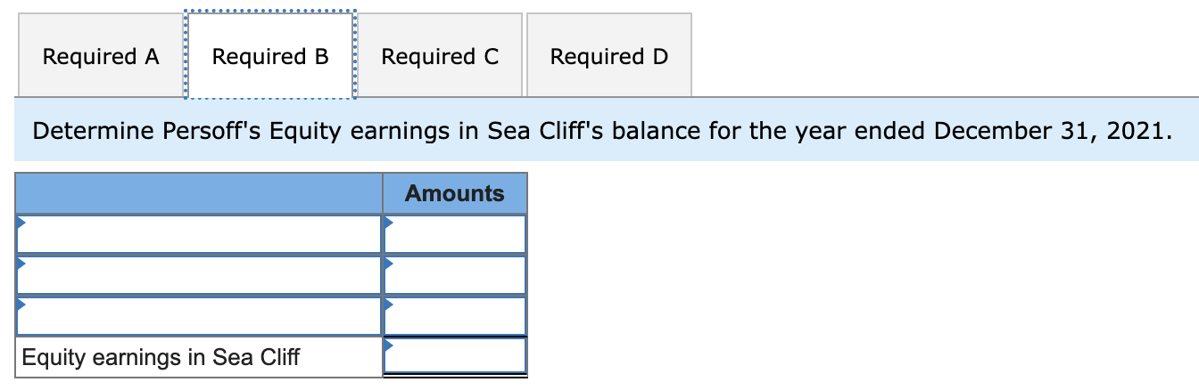 in cash. Persoff elected to exercise control over Sea Cliff as a