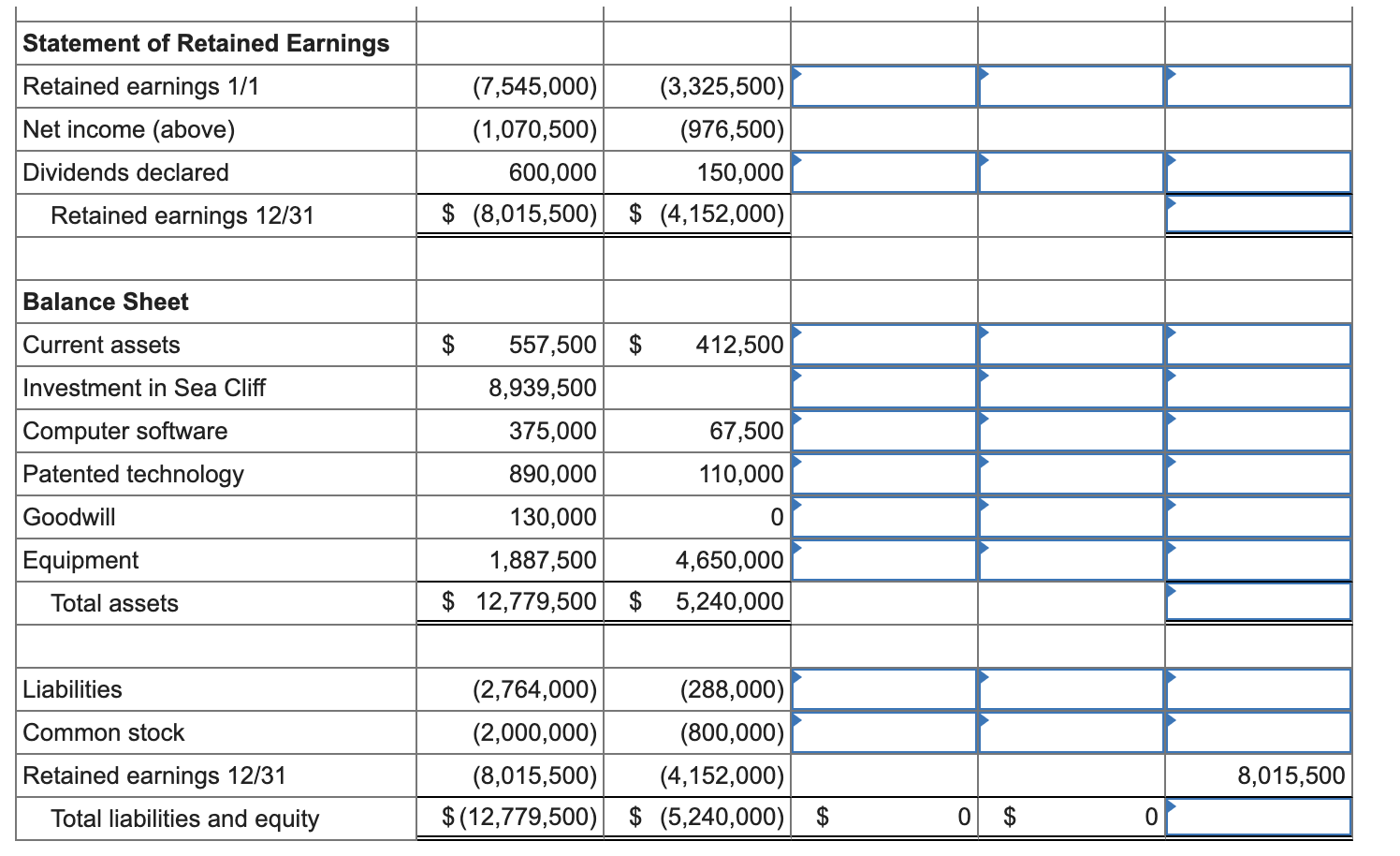 $2,582,500 including retained earnings of $1,782,500. Persoff pursued the acquisition, in part,