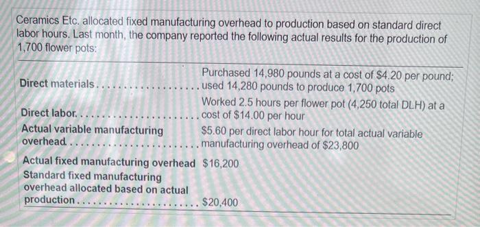 of large flower pots for urban settings. The company has these standards: