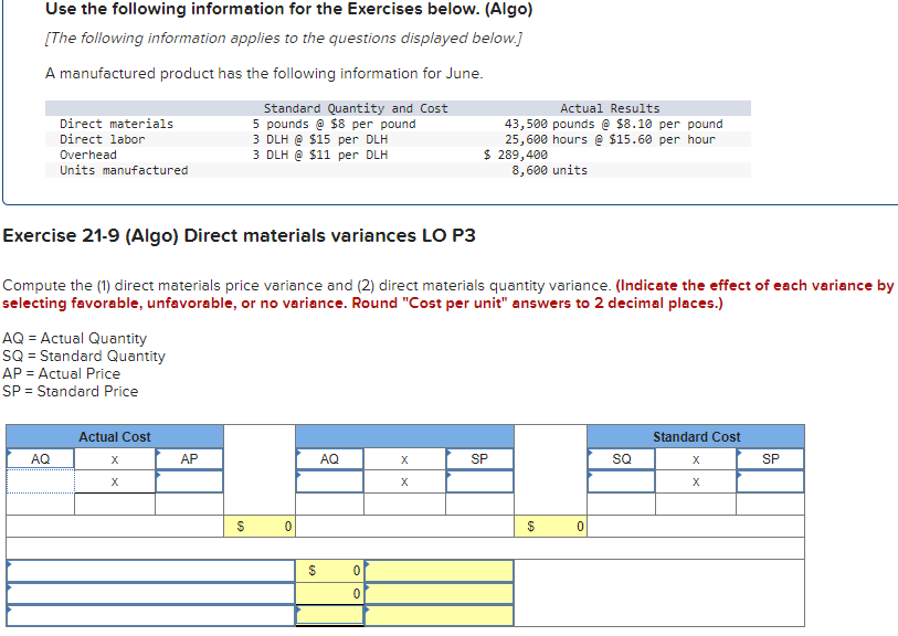 Please include formulas and work! Use the following information for the Exercises