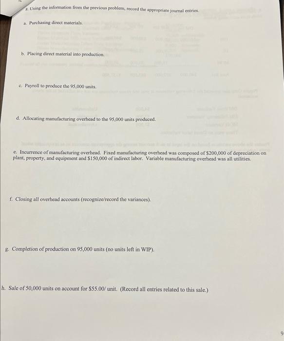  just question 8 please S. Using the information from the previous