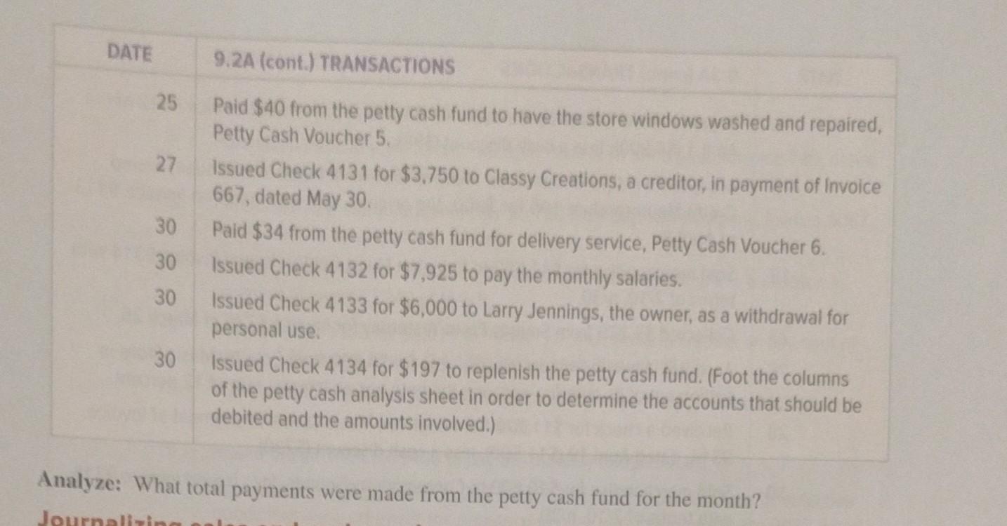 and posting to the general ledger. The cash payments of The Aristocrats