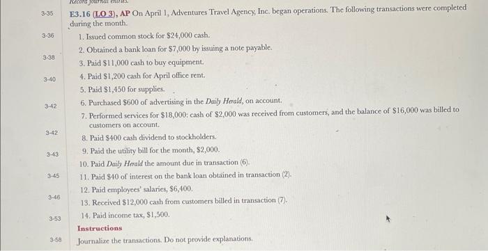 answer question and show work. i will rate E3.16 (L.O3), AP On