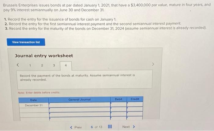 entry for the issuance of bonds for cash on January 1. 2.
