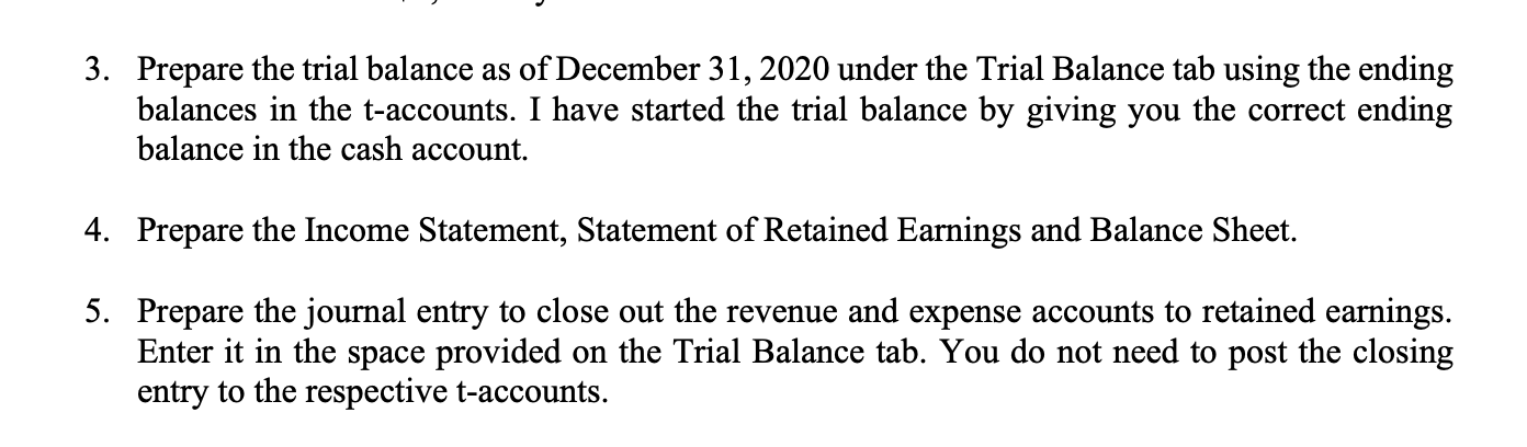 Receivable Sales Revenue e. Notes Payable Royalty Fees Eamed f. Property/Equipment Cash
