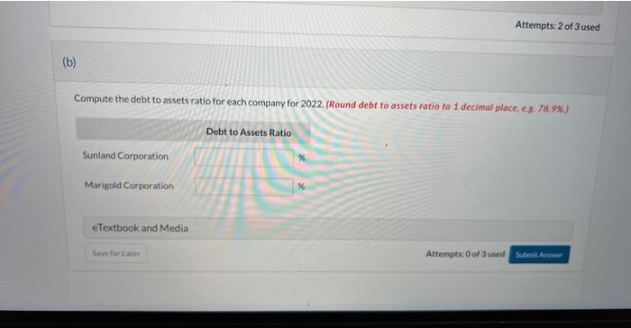 and Marigoid Corporation, two competitors, appear below. All balance sheet data are
