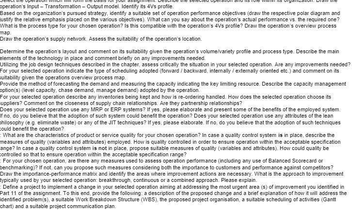  operation's Input - Transformation - Output model. Identify its 4Vs profile.