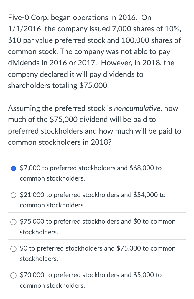  Five-0 Corp. began operations in2016.On 11?2016, the company issued 7,000 shares