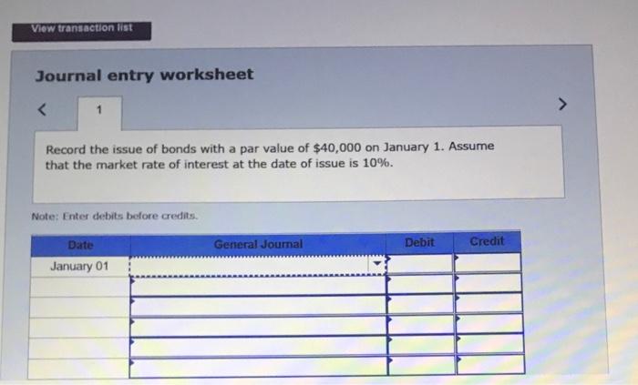 rate at the date of issuance is 8%. (a) Complete the below