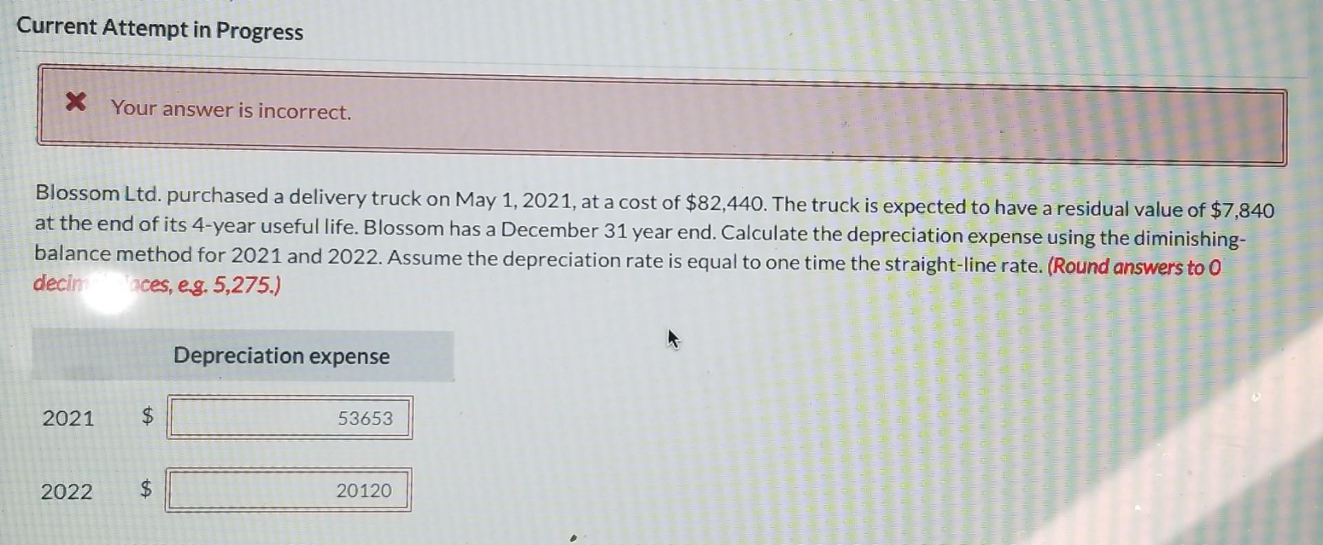 please help Current Attempt in Progress * Your answer is incorrect.