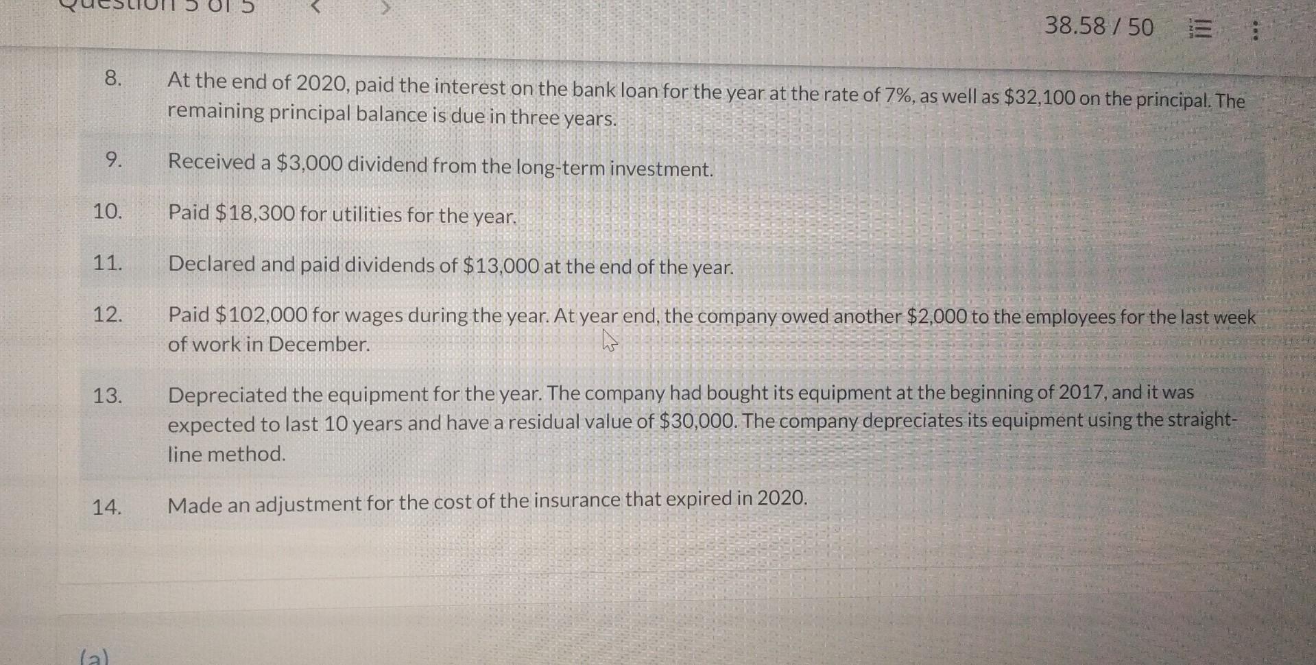 solve this experts Current Attempt in Progress On December 31, 2019, Clean