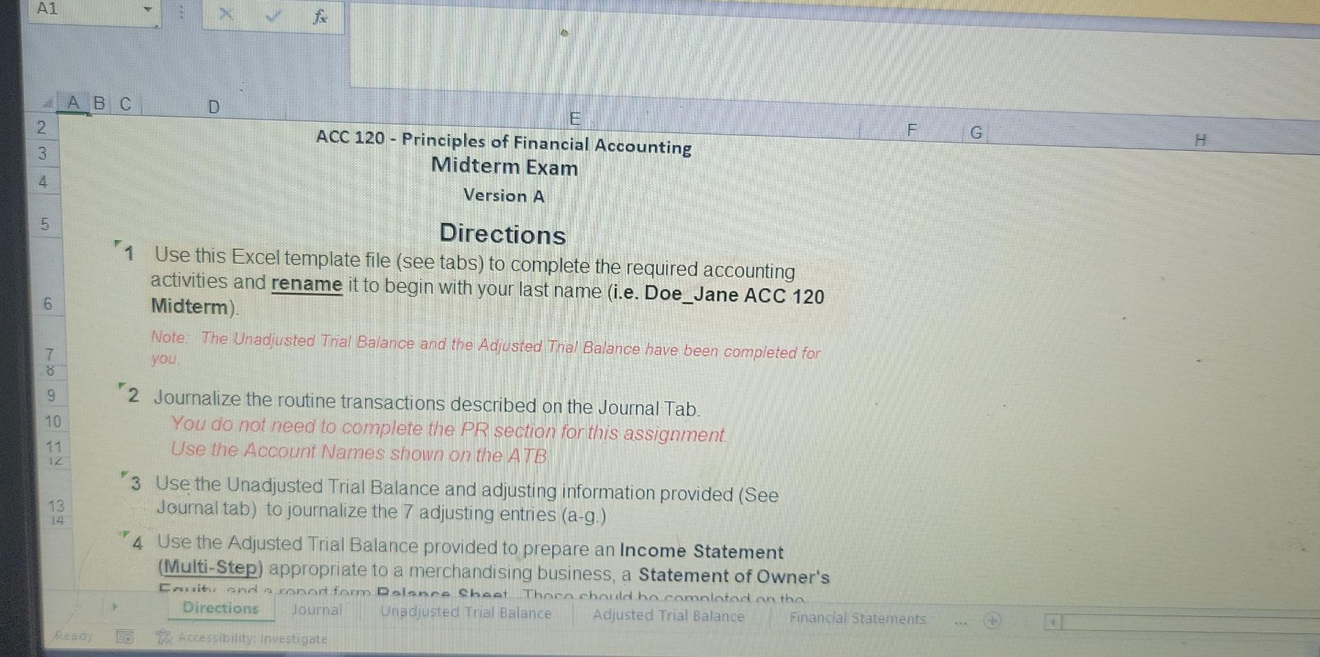 A1 2 3 ABC 4 1 D X E ACC 120 -