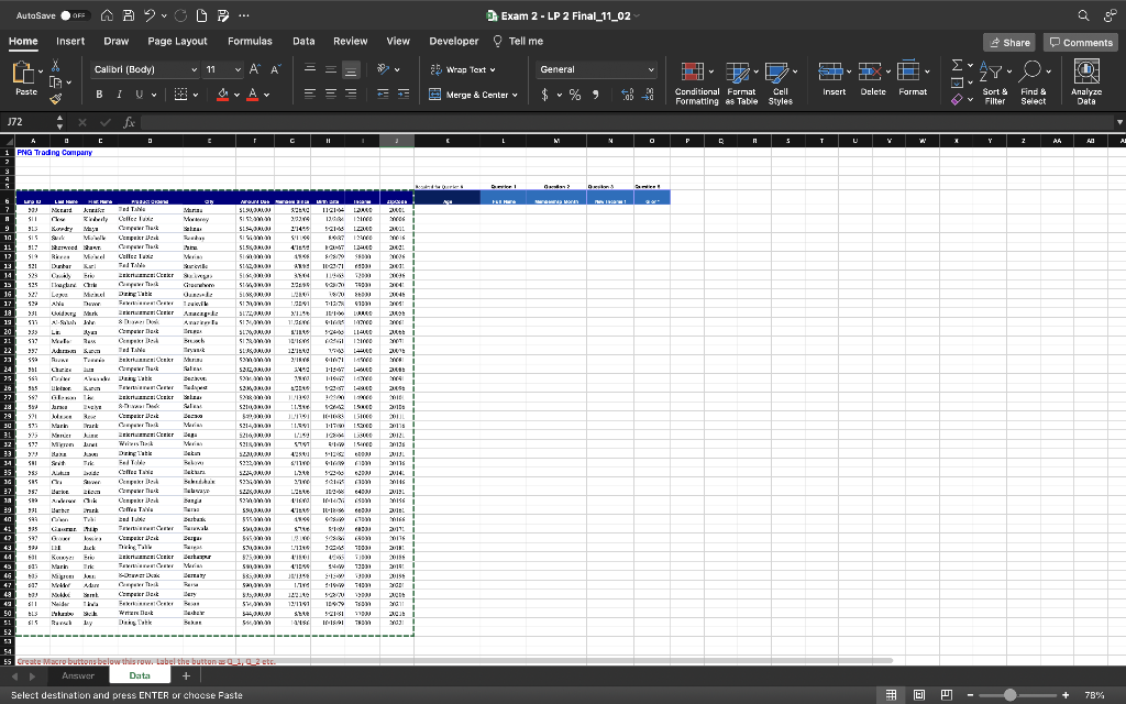  1. Write a macro using the concatenate function to provide a