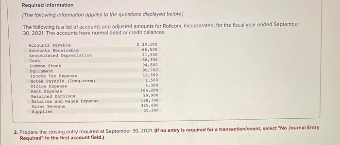 Please need done before 6pm est time Required information [The following information