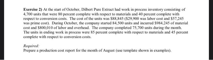 The bottom picture is the example Exercise 2) At the start of