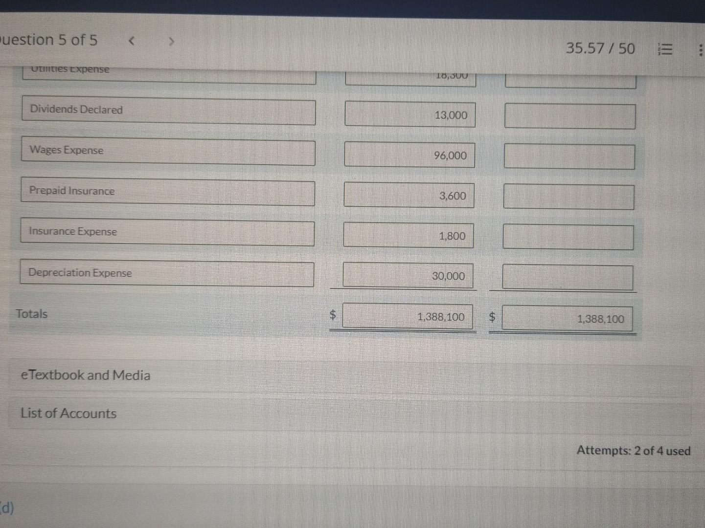 remaining principal balance is due in three years. 9. Received a $3,000