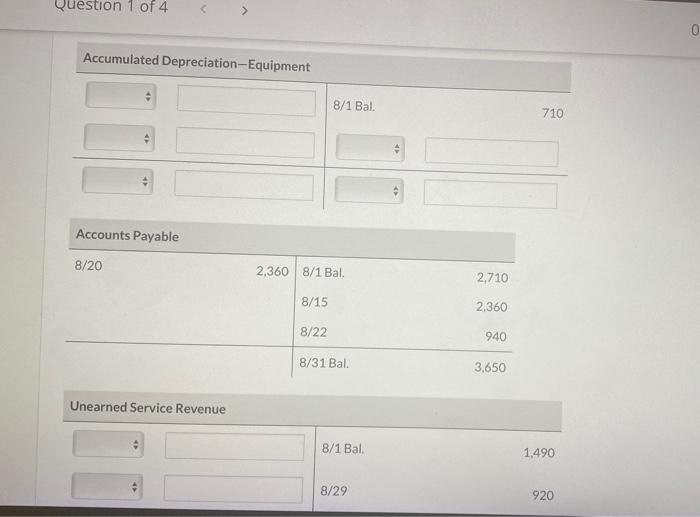 Received $1,420 cash from customers in payment of account Paid $3,680 for