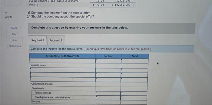 offer pricing LO P7 Pardo Company produces a single product and has