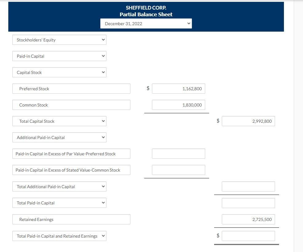 Can you help me please with the partial balance sheet? I did