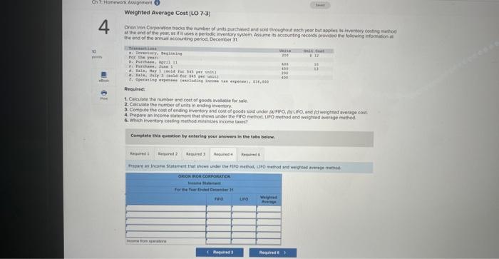 the number of unts purchased and sold throughout each year but applies