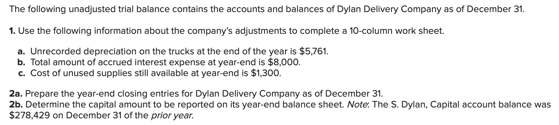 Exercise 4-7 (Algo) Preparing a work sheet and recording closing entries LO