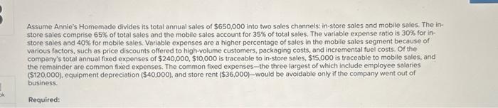 on profits (rounde to the nearest dollar)? 3. If the total mobile