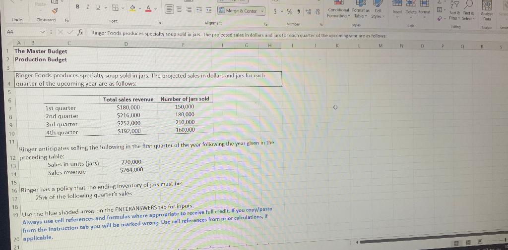 Requirement 1. Prepare a production budget for the year that shows the