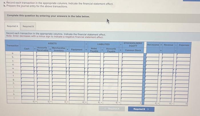 4-6, 4-7 Following are the transactions and adjustments that occurred during the
