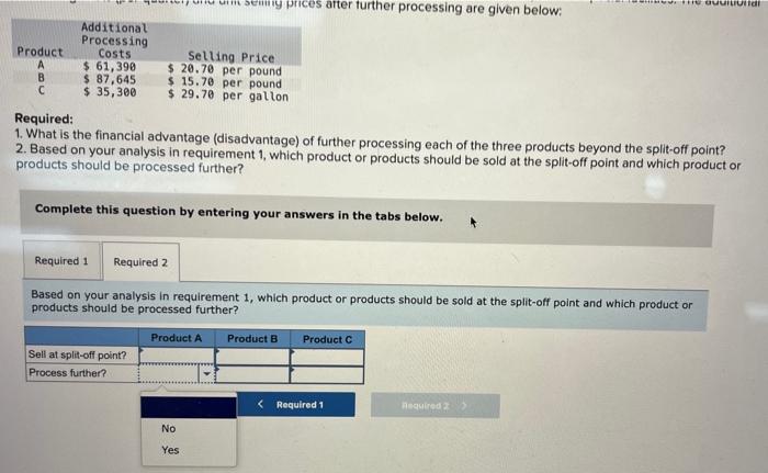 material that costs $8 per pound. The company has the capacity to