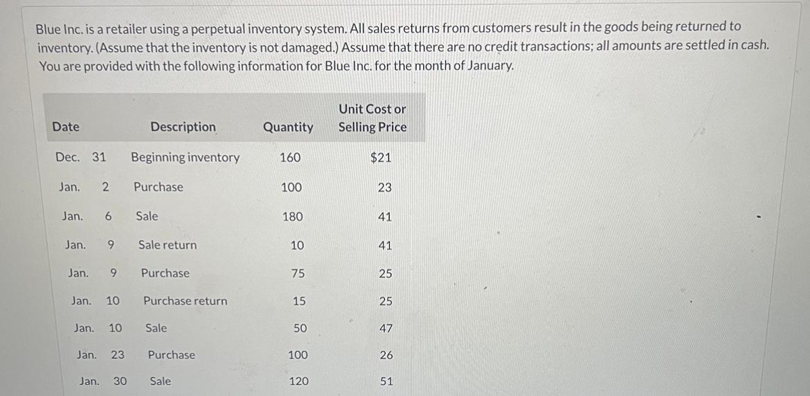 Need the answer for the last question please!!! Blue Inc. is a