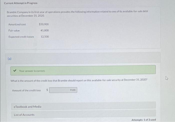 9b Current Attempt in Progress Bramble Company in its first year of
