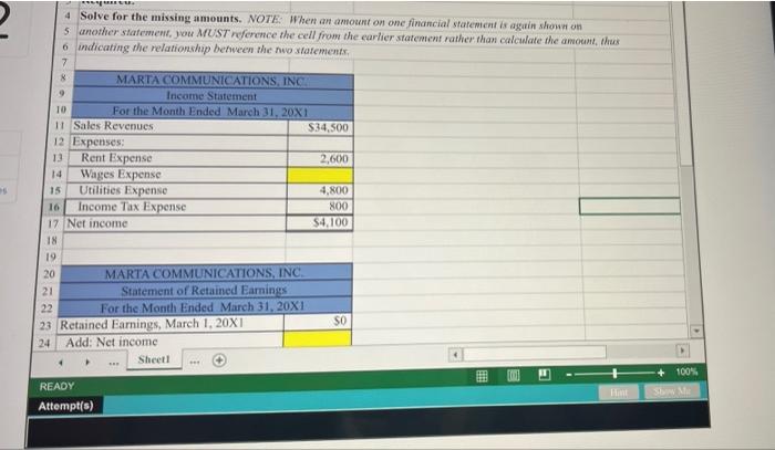 accounts for Reading Readiness Company as of A B c D F