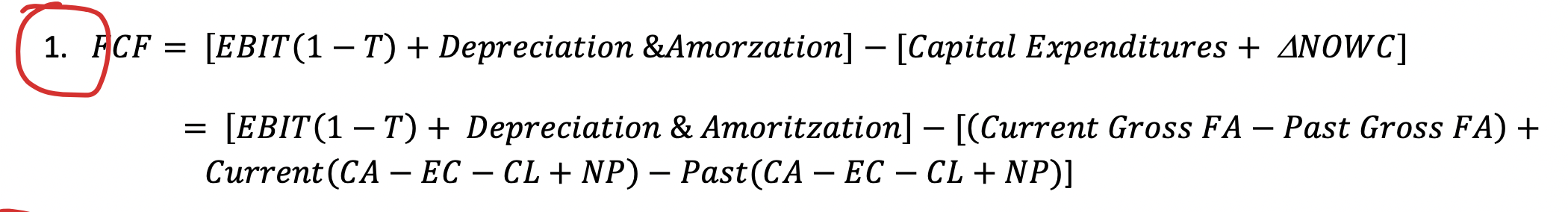 PLEASE SOLVE #1. PLEASE SHOE ALL WORK. 1. FCF = [EBIT(1 T)