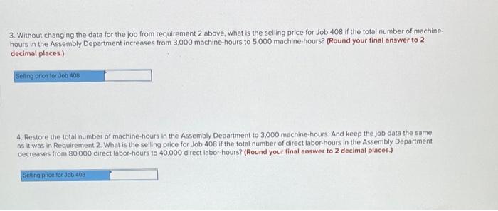 $390,000, keeping all of the other data the same as in the