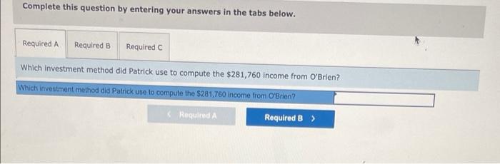 for $644,300 in cash. O'Brien reported net assets with a carrying amount