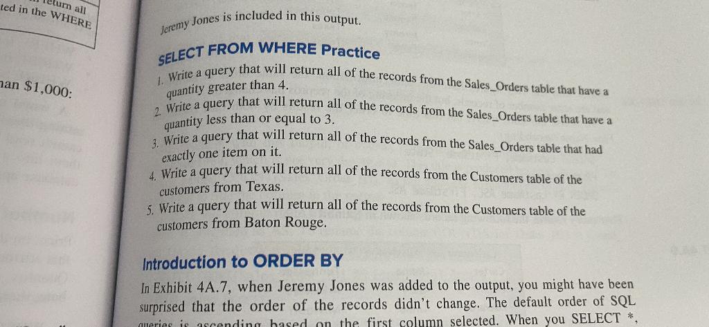 that will return only the Inventory_Description and Price from the Inventory table.